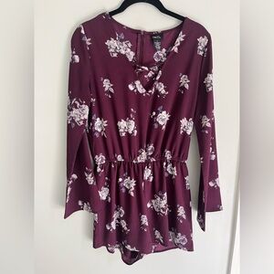 Rue 21- Floral Long Sleeve Romper